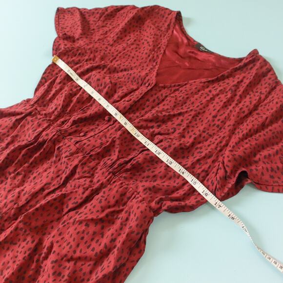 Rails Jet Rust Spotted Red Cropped Wide Leg Jumpsuit Size Small - Picture 5 of 9